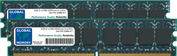 4GB (2 x 2GB) DDR2 533/667/800MHz 240-PIN ECC DIMM (UDIMM) MEMORY RAM KIT FOR SERVERS/WORKSTATIONS/MOTHERBOARDS